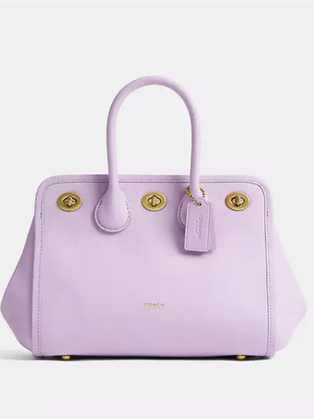Coach Buy Now Turnlock Tote Bag 22 in B4 / Light Orchid